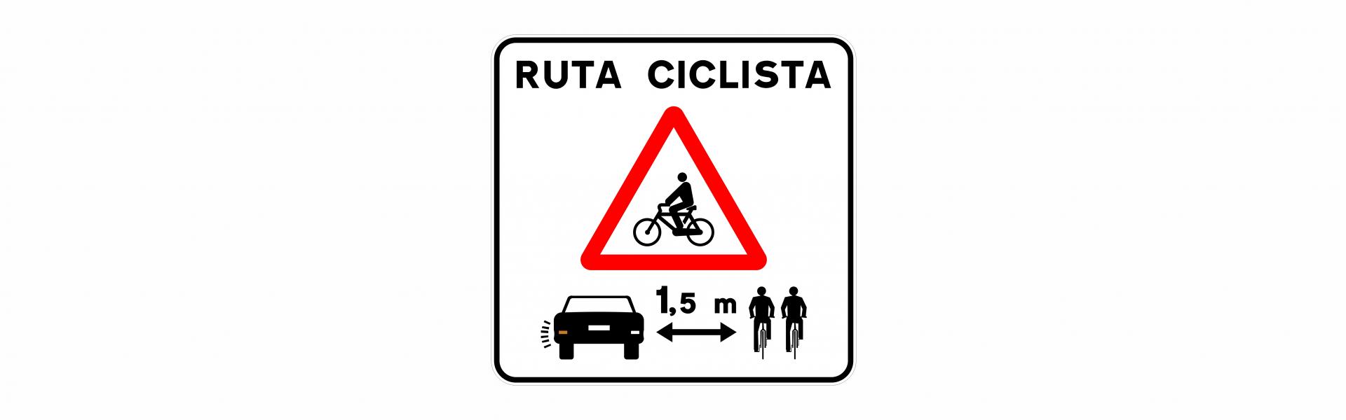 grupo villar panel bicis señalización señal ciclistas